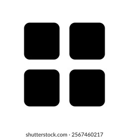 Grid silhouette icon. Vector image