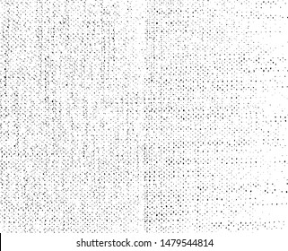 Grid Spotted Pattern. Abstract Grunge Halftone Lined Texture. Distressed Uneven Grunge Background. Abstract Vector Illustration. Overlay To Create Interesting Effect And Depth. Isolated On White. 