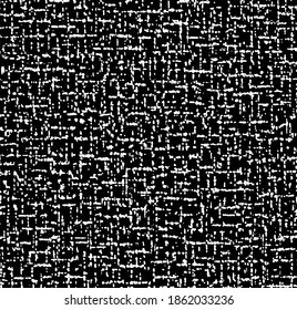 Grid spotted pattern. Abstract grunge halftone lined texture. Distressed uneven grunge background. Abstract vector illustration. Overlay to create interesting effect and depth. Isolated on white