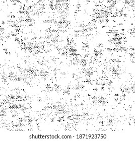 Grid spotted pattern. Abstract grunge halftone lined texture. Distressed uneven grunge background. Abstract vector illustration. Overlay to create interesting effect and depth. Isolated on white.