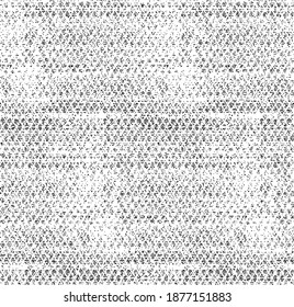 Grid spotted pattern. Abstract grunge halftone lined texture. Distressed uneven grunge background. Abstract vector illustration. Overlay to create interesting effect and depth. Isolated on white.