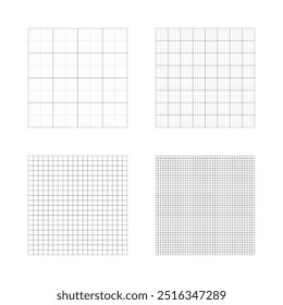 Grid. Square Grid Background. Grid templates, isolated on white background. Graph paper. Square background. Design of square graph paper for school sheet or paper sheet