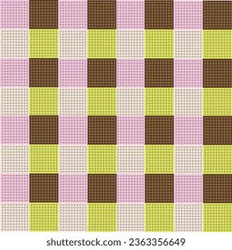 Grid square pattern set crisscross