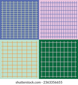 Grid square pattern set crisscross