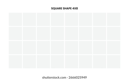Grid square shapes 4x8 in clean design