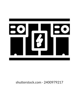 grid storage energy glyph icon vector. grid storage energy sign. isolated symbol illustration