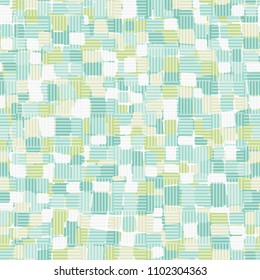A grid of striped squares located on top of the texture. Seamless pattern. Camouflage.
