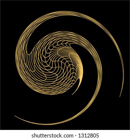 grid in  swirl on black graphic vector