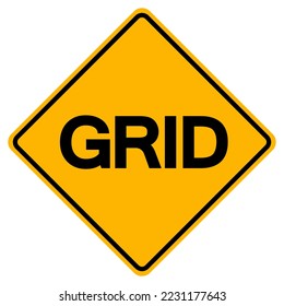 Grid Symbol Sign, Vector Illustration, Isolated On White Background Label .EPS10 
