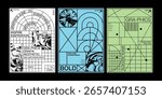 grid system poster design template using bold graphic lines abstract composition modular layout and aesthetic elements for print editorial visuals and inspiration featuring minimalist geometry pastel