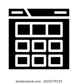 grid system ux ui design glyph icon vector. grid system ux ui design sign. isolated symbol illustration