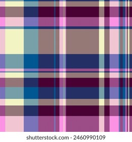 Grid textile texture vector, close-up plaid check tartan. Royal pattern seamless fabric background in dark and light colors.