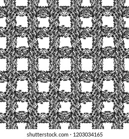 Grid textured background. Decorative mesh pattern. Graphics in black and white. Vector illustration.
