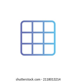 Grid tool vector icon with gradient