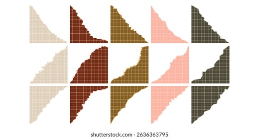 Grid Torn Paper Corner Collection