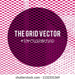 The Grid vector background with grunge texture for creation design of banners, wallpapers ,flyers, web site with grunge industrial sphere.