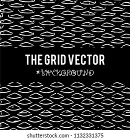 The Grid vector background with grunge texture for creation design of banners, wallpapers ,flyers, web site with grunge industrial sphere.