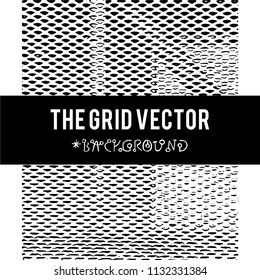 The Grid vector background with grunge texture for creation design of banners, wallpapers ,flyers, web site with grunge industrial sphere.