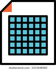 grid Vector illustration on a transparent background. Premium quality symmbols. Line Color vector icons for concept and graphic design.