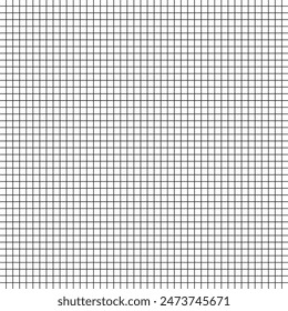 Grid vector pattern. Black square mesh. Seamless geometric design. Simple linear background.