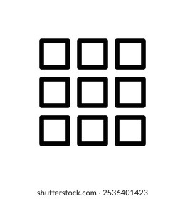 Icono de vista de cuadrícula Ilustración de arte plano en esquema