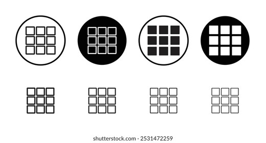 Grid view icon Isolated flat vector in outline