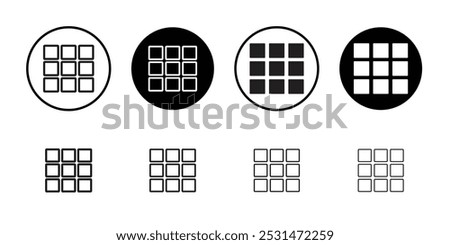 Grid view icon Isolated flat vector in outline