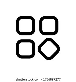 grid view icon vector for any purposes. web menu icon. Flat design style. Menu icon. vector illustration.