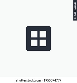 Grid view, premium quality flat icon. Vector logo concept for web graphics, EPS 10
