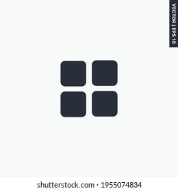 Grid view, premium quality flat icon. Vector logo concept for web graphics, EPS 10