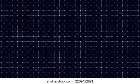 Grid for Virtual Technology Futuristic User Interface HUD. Spaceship FUI GUI Backdrop Design. Design for Science Fiction Theme, Artificial Intelligence, Neural Network and Hi-Tech. Vector Illustration