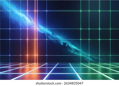 Cuadrícula para la Tecnología virtual Interfaz de usuario futurista HUD