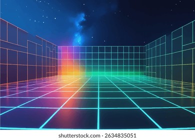 Grid for Virtual Technology Futuristic User Interface HUD