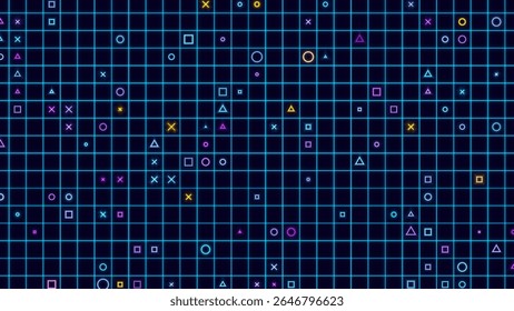 Grade para HUD de interface de usuário futurista de tecnologia virtual. Cópia arquivada em 15 de julho de 2013 "Spaceship FUI GUI Backdrop Design" . Design para tema de ficção científica, inteligência artificial, rede neural e alta tecnologia. Ilustração de vetor