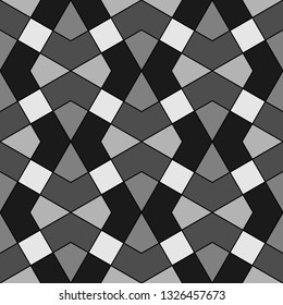Grid wallpaper. Squares, kites, polygons background. Figures backdrop.Geometric ornament. Geometrical motif. Digital paper, textile print, web design, abstract. Seamless pattern. Vector artwork