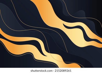 Grid wave backgrounds bring together modern simplicity and a rich gold color palette. Vector wavy lines textures 