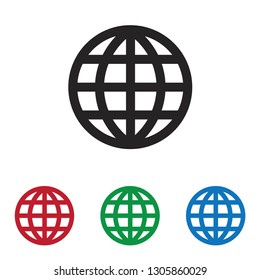 Grid world vector icon