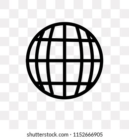 Grid world vector icon isolated on transparent background, Grid world logo concept