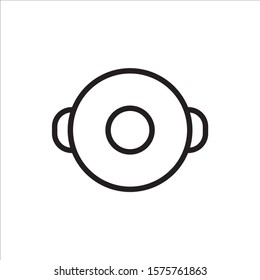Griddle pan icon vector illustration or kitchenware
