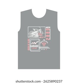 GRIDS OF GLORY GARAGE VINTAGE STAR - MODERN AND STYLISH TYPOGRAPHY DESIGN, VECTOR PRINT T-SHIRT, GRAPHIC VECTOR DESIGN, URBAN STYLE, STREET WEAR FASHION ILLUSTRATION, 