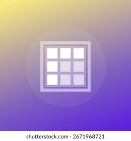 Grids icon with squares, transparent design