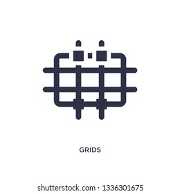 grids isolated icon. Simple element illustration from geometric figure concept. grids editable logo symbol design on white background. Can be use for web and mobile.