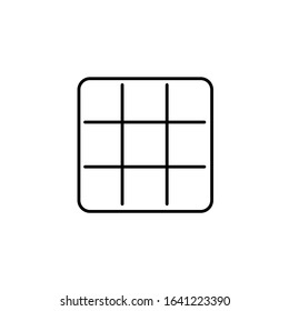 Grids vector icon on white background. Flat vector grids icon symbol sign from modern geometric figure collection for mobile concept and web apps design.