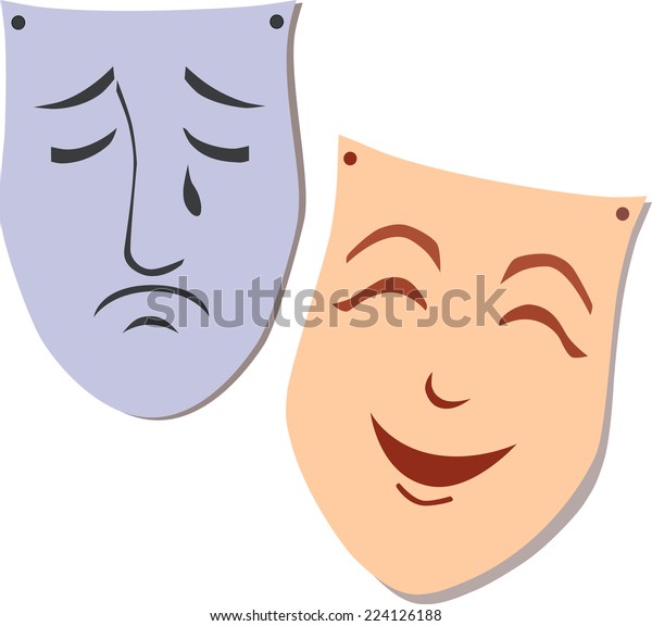 Grief Glad Stock Vector Royalty Free