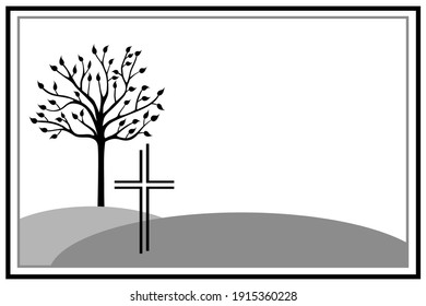 Grief and memorial graphic in vector quality.