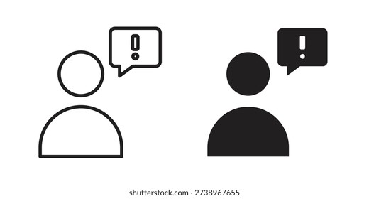 Grievance icon symbols. app and web UI solid and line icon, EPS10