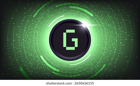 GRIFFAIN moeda criptomoeda conceito banner fundo.
