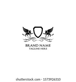 Grifffin Heraldic and Shield Royal Brand Logo