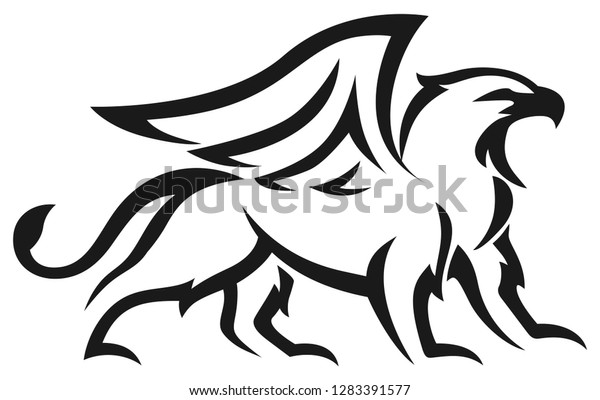 Griffin Abstract Lines Stock Vector (Royalty Free) 1283391577