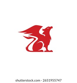 Griffin bird logo icon flat vector design